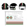 GamesMonkey Sticker Helm Kit Vespa Witte strepen Italië Helmet Vinyl glanzend