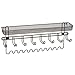 mDesign Steel Wall Mount Bedroom Closet Jewelry Storage Organizer Rack with 8 Hooks/Basket - Decorative Hanger Holder for Necklace, Bracelet, Belt, Accessories - Concerto Collection, Bronze