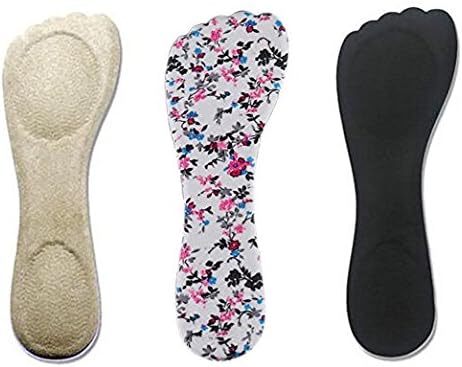 Wesell 3 Pack Insole for High Heels,Provide Heel Pain Relief, Comfortable Heel Inserts, Plantar Fasciitis, Heel Spurs, 3/4 High Heel Pain Relief Insoles Shoe Pads