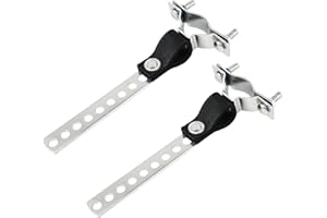 joytrace 2-Pack RV Generator Muffler Hanger - 8-Hole Carbon Steel Exhaust Bracket with Flexible Swivel, Compatible with Onan Cummins 1.5"-2.5" Tailpipes (Silver)