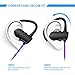 SoundPEATS Wireless Headphone Sweatproof In-ear Stereo Sports Earbuds (6 Hours Play Time, Bluetooth 4.1, aptx, Secure Ear Hooks Design with Cable Clips）- Q9A Purple