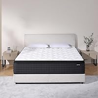 DEHIJU Queen Size Mattress, 10 Inch Hybrid Memory Foam Queen Mattress in a Box, Pressure Relief, Medium, CertiPUR-US