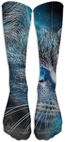 Unisex Cotton Galaxy Cat Kitty Compression Sports Socks