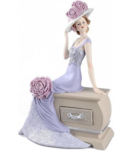 Amazon.com: Cosmos Gifts Fine Porcelain Lady Walking Dogs, Blue