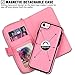 CASEOWL iPhone 8/iPhone 7/iPhone SE(2nd) Wallet Cases, [Large Capacity][Magnetic Detachable] 2 in 1 Zipper Pocket Leather Case with Wrist Strap, Kickstand, Cards Holder for iPhone 7/8/SE(2nd)-Pink