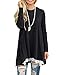 WEKILI Women's Tops Long Sleeve Lace Scoop Neck A-line Tunic Blouse Black XXL/US 20-22
