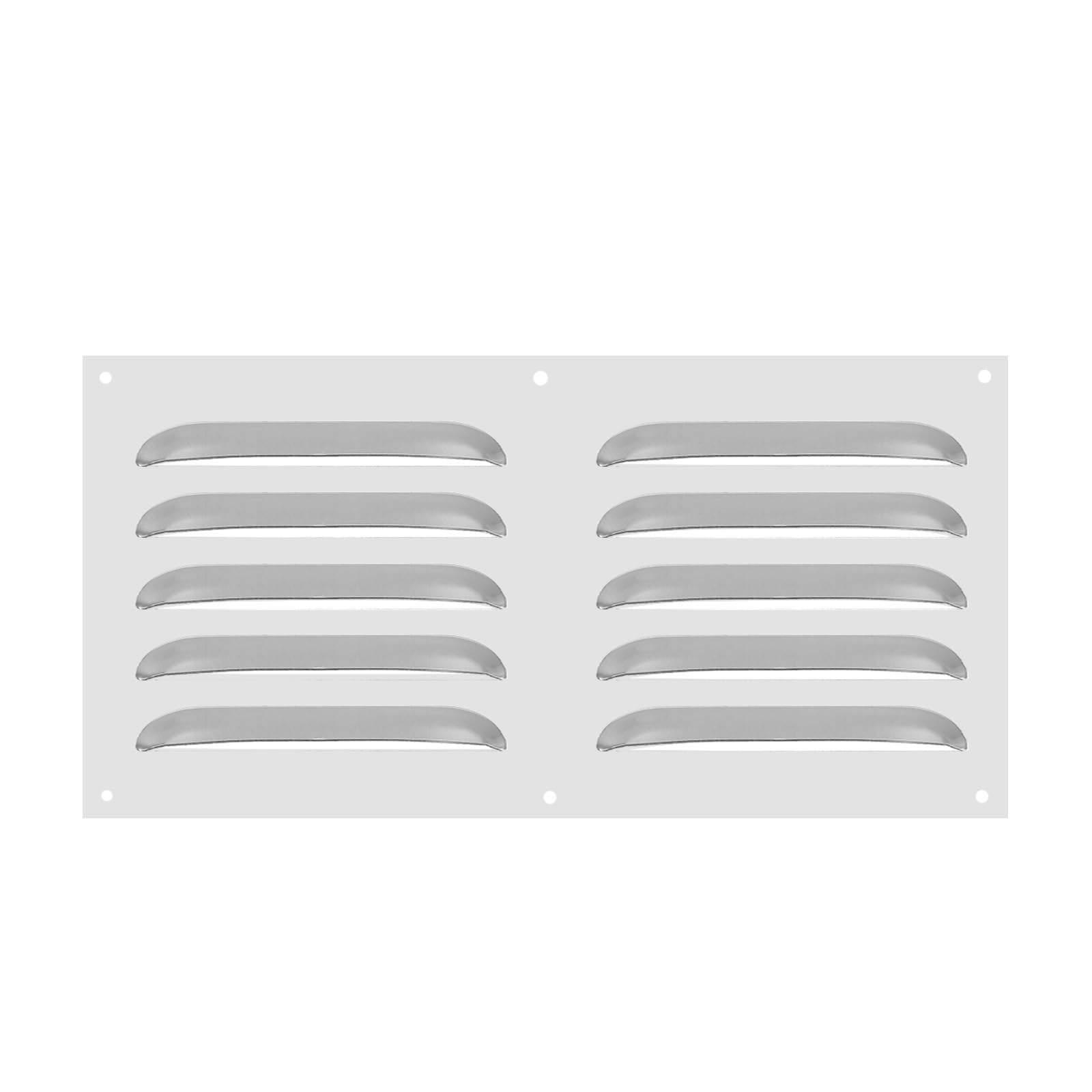PATIKIL 12 x 6 Inch Stainless Steel Vent Cover, Screen Air Grille Ventilation Cover HVAC Louvered Grill for Home Kitchen Fireplace Bathroom Wall Ceiling, Silver Tone