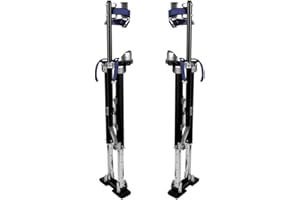 SENZHIYI Painting Drywall Stilts,Adjustable Aluminum Tool Stilt for Plastering,24" - 40" Sheetrock Stilts,Professional Drywall Stilts, Black