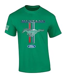 Ford Mustang T-Shirt Pony & Stripes Logo Classic