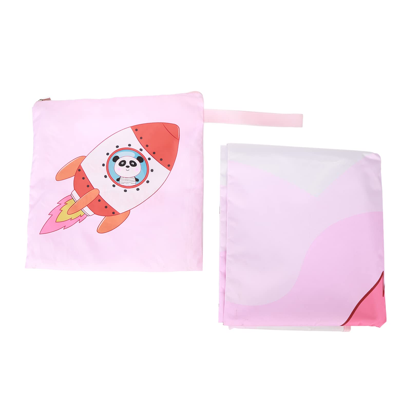 ZAWELIYO Double Layer Picnic Mat, 200x145CM Waterproof Beach Blanket, Integrated Storage, Soft Polyester Fabric, Sandproof Beach Rug, for Camping, Picnic, Beach, Park