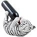 Drinking White Tiger Cub Wine Bottle Holder Sculpture in African Jungle Safari Decor and Decorative Bar or Tabletop Wine Racks & Stands As Whimsical Gifts for Wild Animal Lovers