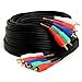 Cmple 5-RCA Male to 5RCA Male RGB Component Audio Video Cable for HDTV - Gold Plated RCA to RCA - 25 Feet, Black
