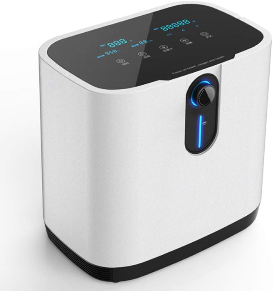 Vogvig Adjustable O-x-y-g-e-n Bar,Intelligent 1-7L/Min Portable O-x-y-g-e-n Gene-rator O-2 Con-centrator Air Purifier Machine 110V for Home and Travel