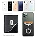 takyu Card Holder for Back of Phone, Cell Phone Card Holder with Ring Grip Phone Wallet Stick on Phone or Case, RFID Blocking Credit Card Holder Card Pocket Compatible for Most Smartphones (Black)