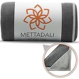 Mettadali Yoga Towel, NEW Anchor Fit Corners, 100% Satisfaction Guarantee! Stop Slipping During Bikram, Power Vinyasa & Hot Yoga Classes, Machine Washable Microfiber - Choose Your Color and Size
