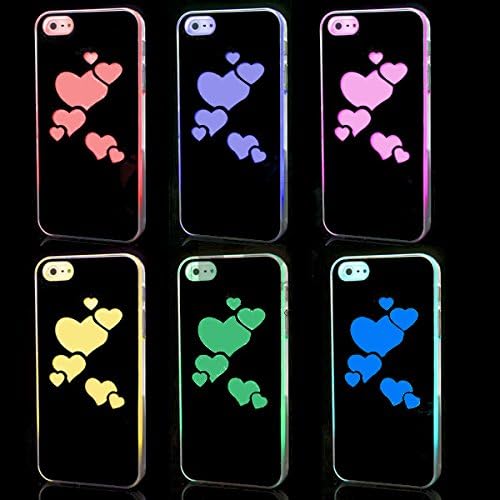 Ledo Battery Operated Led Light Up Case for Apple Iphone 5 5s (Love Hearts)