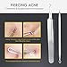 Blackhead Remover Tweezer Kit, ElleSye 6-PCS Pimple Comedone Extractor, Blackhead Whitehead Blemish Acne Zit Removal Tool for Risk Free Nose Face-Silver