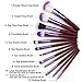 Glow 12 Make up Brushes Set in Purple Case