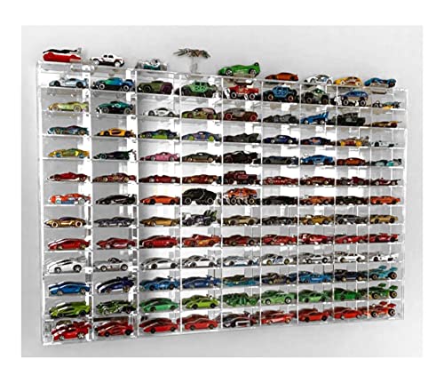 DisplayGifts Acrylic 1:64 Scale Matchbox Toy Cars Wheels Display Case Wall Cabinet Rack 108 Slots,…