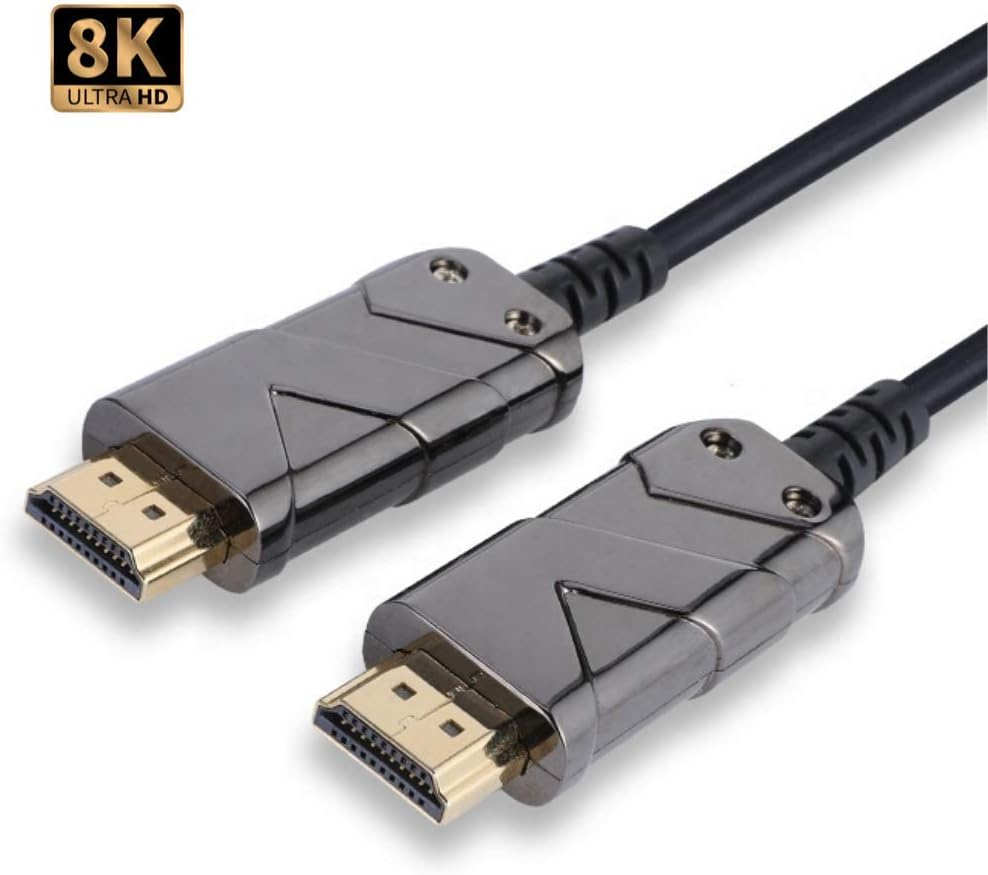 Pacroban 8K HDMI 2.1 Braided Cable Supports 48Gbps Ultra High Speed, 10K 8K 5K 4K at 120Hz, 60Hz Dynamic HDR & Dolby Atmos (15ft)