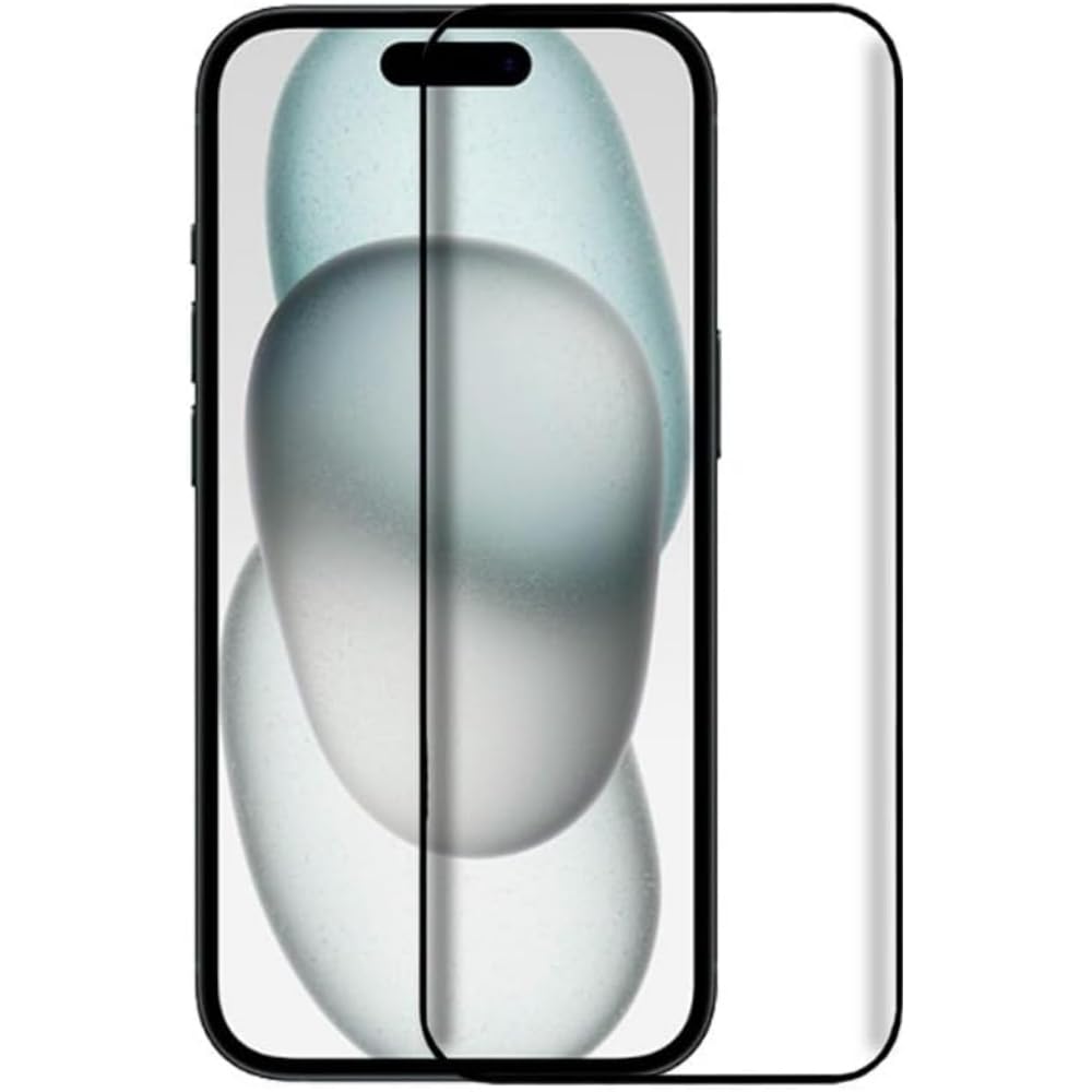 Cool Tempered Glass Screen Protector for iPhone 15 (FULL 3D Black)
