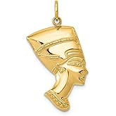 The Black Bow 14k Yellow Gold Egyptian Nefertiti Charm Pendant