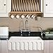 ZUHNE Ostia White Farmhouse Single Bowl Fireclay Kitchen Sink (30” Reversible Apron)