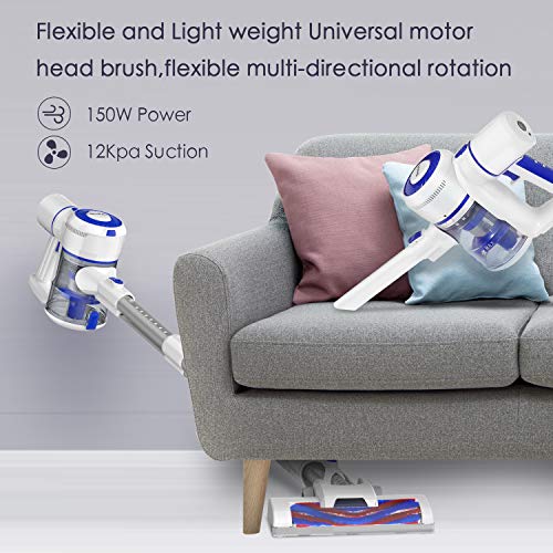 GeeMo Cordless Vacuum Cleaner, 4 in 1 Stick Vacuum with 150w Powerful