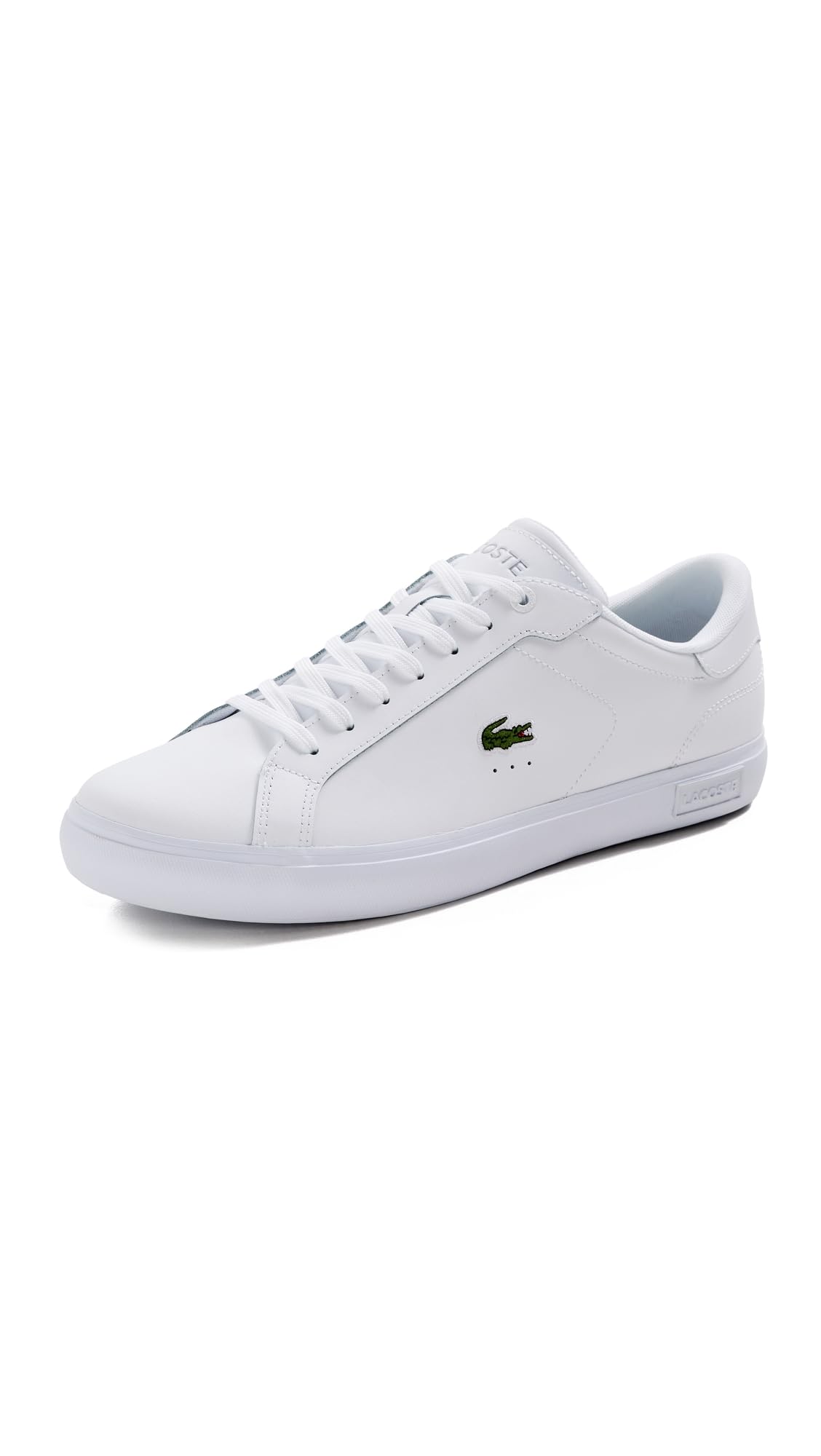 Photo 1 of Lacoste Men's Powercourt Leather Sneakers, White, 10.5