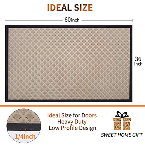 image for Mibao Entrance Door Mat, 36 x 60 inch Large Low-Profile Non-Slip Welco