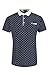 Lee Hanton Men's Diamond Printed Slim Fit Sports Casual Golf Polo T-Shirts