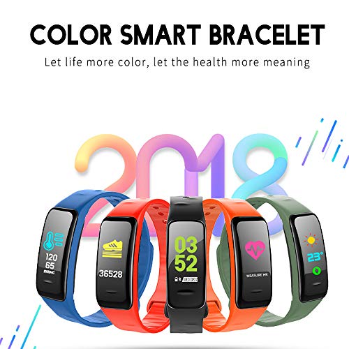 yuemizi C1Plus BT Heart Rate Monitor Smart Touch Bracelet Fitness Wristband (Black)