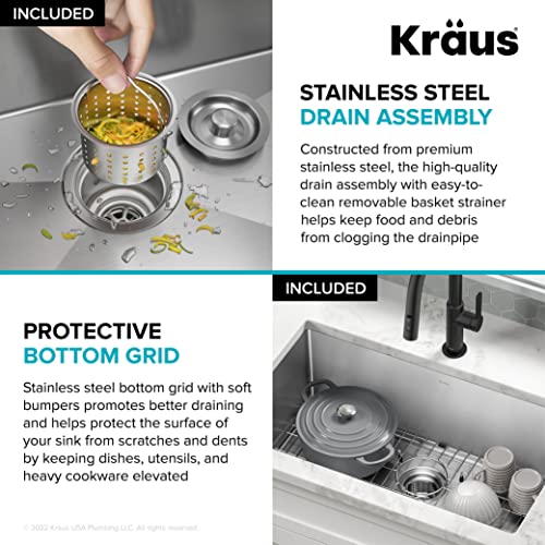 Kraus KHU100-30 Kitchen Sink, 30 Inch, Stainless Steel