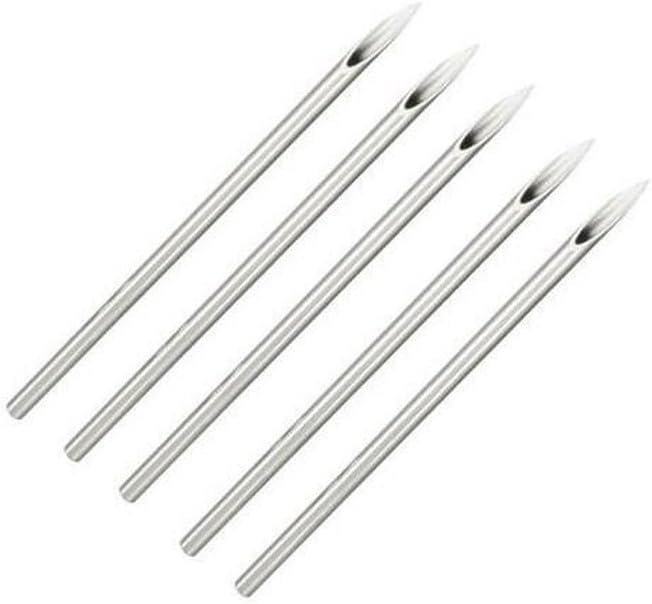 JUGUTA Piercing Nadel Set 8 Stück - Chirurgenstahl 14G/16G/18G Für Ohr, Nase, Lippe