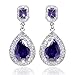 EVER FAITH Women's Austrian Crystal Zircon Teardrop Dangle Earrings