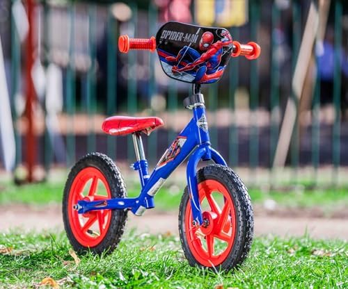 Bicicleta de Equilibrio Spiderman, Niños, Azul y Rojo, S
