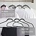 MOGI'S Premium Velvet Hangers (Pack of 50) Heavyweight - Non Slip - Velvet Suit Hangers Gray - Copper/Rose Gold Hooks,Space Saving Clothes Hangers by (Gray)