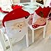 WeYingLe Christmas Kitchen Chair Slip Covers Mr & Mrs Father Christmas Santa for Holiday Party Festival Halloween Kitchen Dining Room Chairs 1 Pair (Chair Covers)