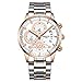 Men's Watches Sports Army Chronograph Waterproof Military Quartz Wristwatches Luxury Watches Rose Gold White Color