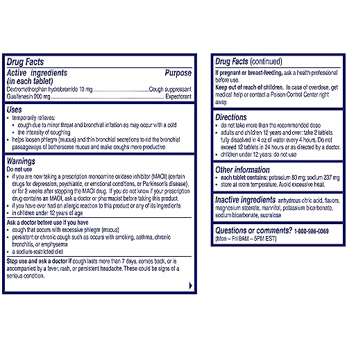 ALKA-SELTZER PLUS POWERFAST FIZZ, COUGH & CHEST CONGESTION MEDICINE, COOL BLUEBERRY POMEGRANATE EFFERVESCENT TABLETS, 24CT