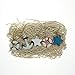 Bilipala Rustic Nautical Decorative Fishing Net Wall Hangings Decor with Stars, Lifebuoy and Anchor Ornaments, Creamy White