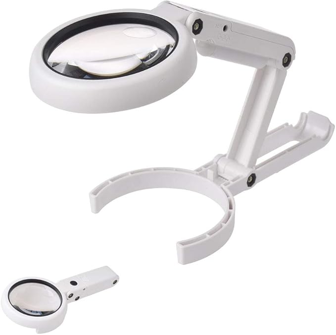 Folding Magnifying Lamp Led Desk Magnifier 5X 11X Magnifier