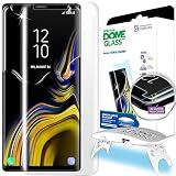 Galaxy Note 9 Screen Protector, [Dome Glass] Full 3D Curved Edge Tempered Glass Shield [Liquid Dispersion Tech] Easy Install Kit by Whitestone for Samsung Galaxy Note 9 (2018) - 1 Pack