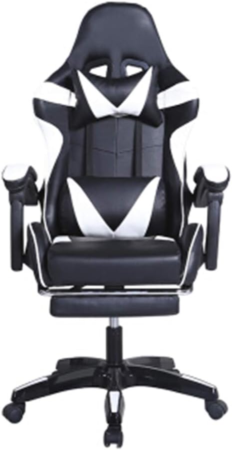Gaming Chair Adjustable High Back Office Chair,home game racing chair chair backrest chair leisure chair red (with mop) nylon foot-white+footrest