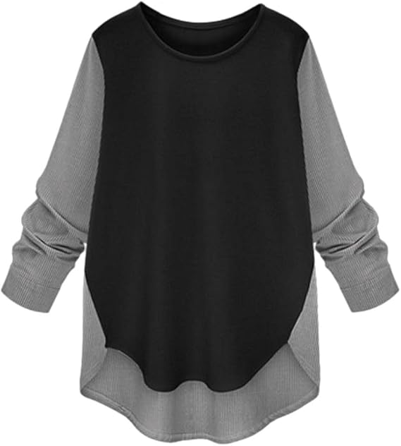 Amazon Nunonette 2トーン ストライプ 切り替えシャツ ストレッチ ゆったりシルエット 長袖 Tシャツ バイカラー レディース アイボリー ネイビー ブラック Tシャツ カットソー 通販