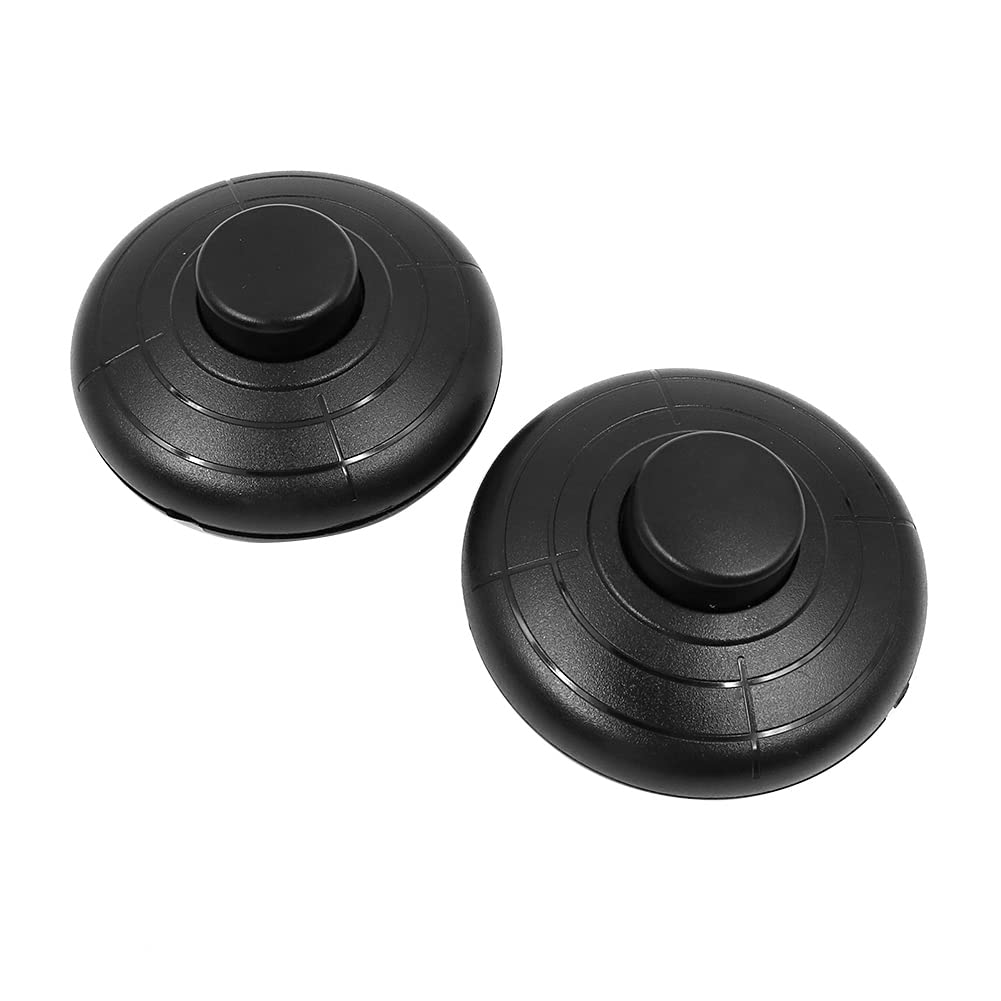 Tiardey 2Pcs 315 Foot Pedal Push Switch ON/Off Push Button Inline Lighting Lamp Round Foot Switch-Black