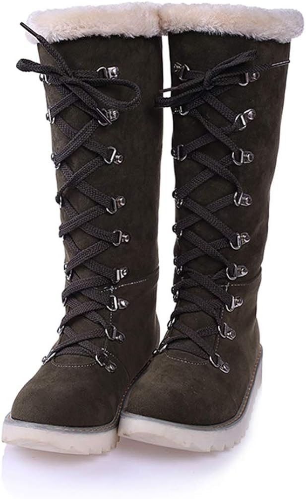 Botas de Nieve para Mujer, con Cordones y Puntera Redonda, Informales Botas de Nieve para Mujer, con Cordones y Puntera Redonda, Informales