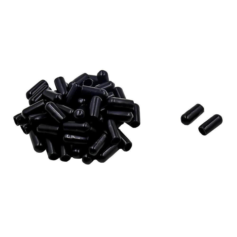 Cyful 1/4" Screw Thread Protectors Black 50pcs Industrial