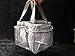 Quick dry nylon Shower caddy mesh net 7 pockets tote organizer glamour bag 2 handles Bigger Size ~10 in x 8 in x 8 in for College dormitory bathroom accessories gym condo beach baby diaper bag - SILVER GREY