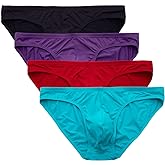 Summer Code Mens Basic Low Rise Briefs Underwear Comfort Tagless Underpants, Multiple Colors and Packs